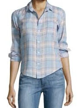 Frank & Eileen ‘Barry’ Linen Plaid Button-Up Shirt